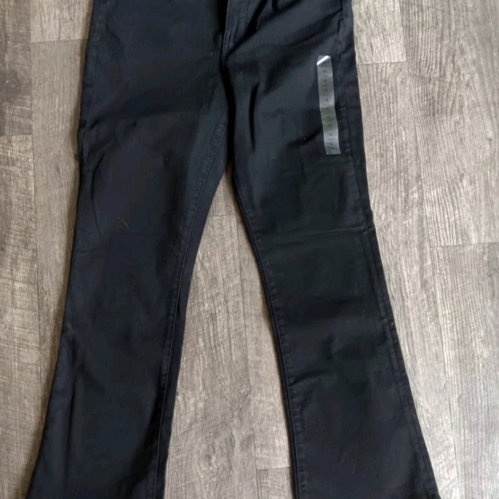 American Eagle Black Jeans Womens Pant Size 16 short bootcut denim stretch Plus